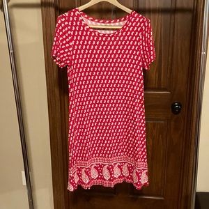 Red and White Summer Dress